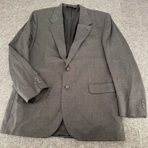 American Trend Sport Coat Blazer 42R Worsted‎ Wool Two Button Gray Vintage USA